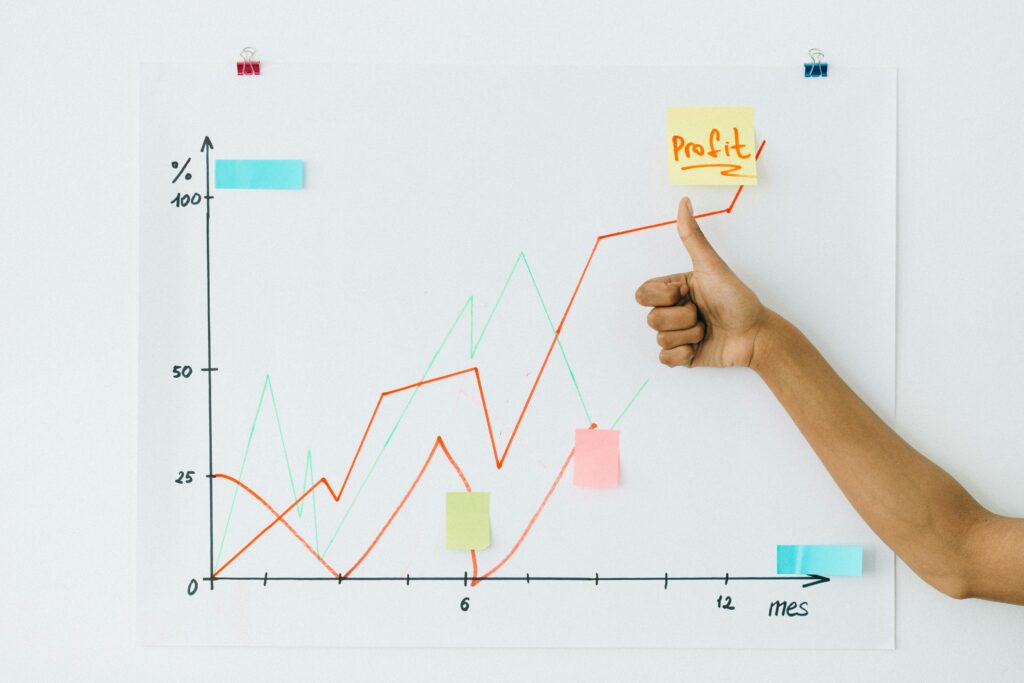 graph showing profit over time 