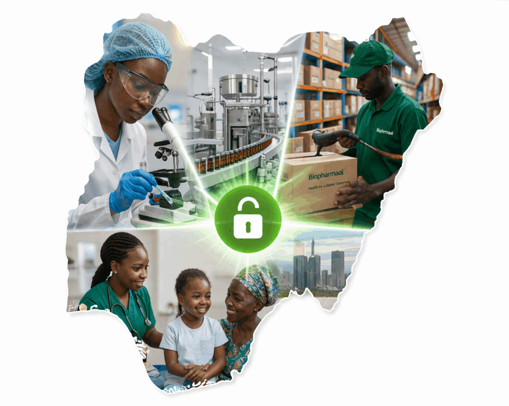 map of Nigeria showing unlocking healthcare value chain